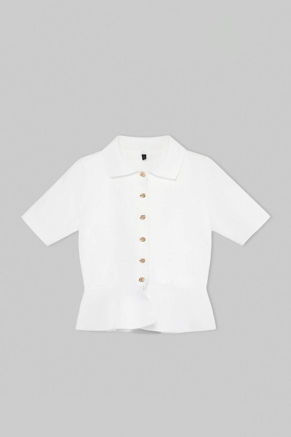 Ekru Peplum/Belden Oturmal_ D__me Detayl_ Triko Bluz TWOSS26BZ00158 - Trendyolmilla фото 4