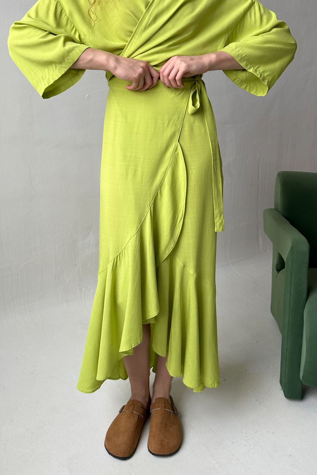 Юбка женская EASY035/02/Салатовый