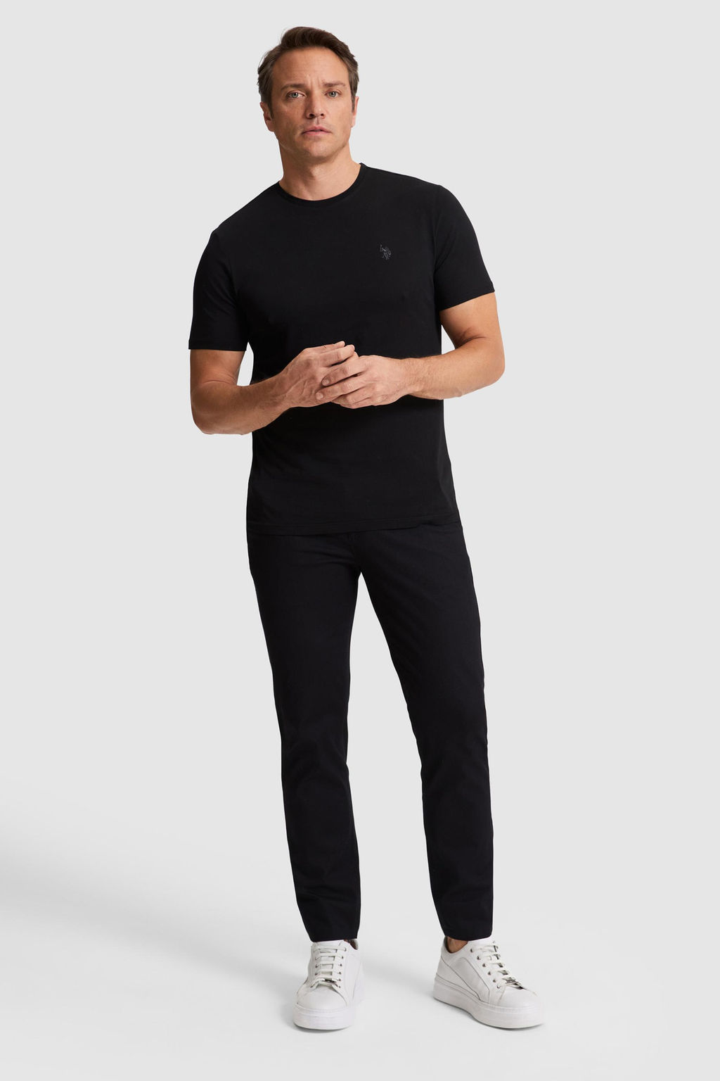 Erkek Siyah Regular Fit Bisiklet YakaTi__rt