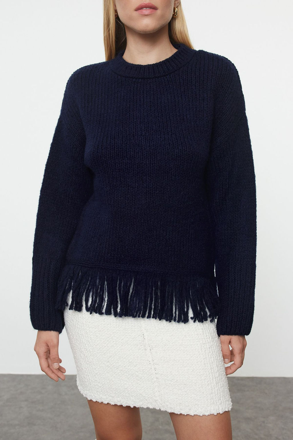 Tas Yumusak Dokulu Puskul Detayl? Triko Kazak TWOAW25KZ00063 - Trendyolmilla фото 12