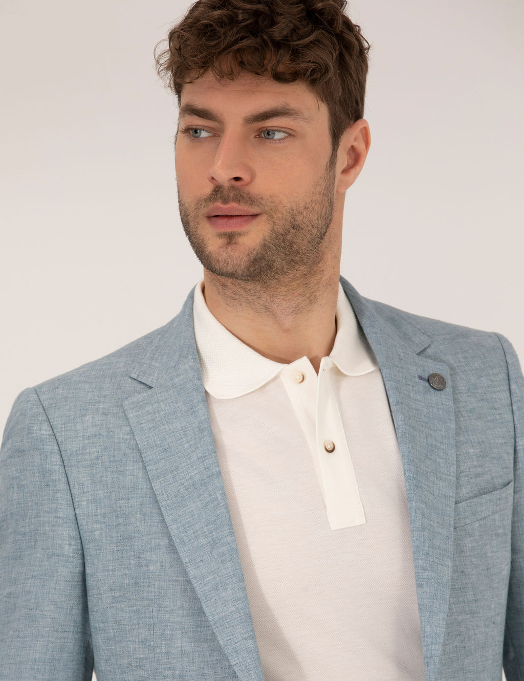 Mavi Ekstra Slim Fit Keten Kar___ml_ Blazer Ceket