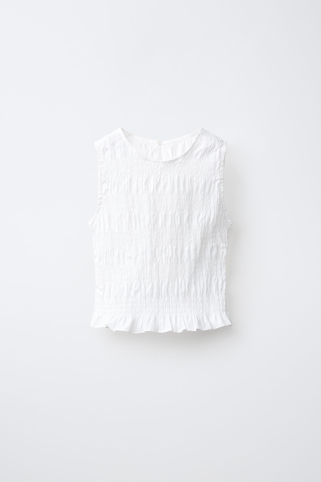 PACK CAMISA Y TOP FRUNCIDO RAYAS Y APLIQUE ABALORIOS / Blanco - Zara фото 4