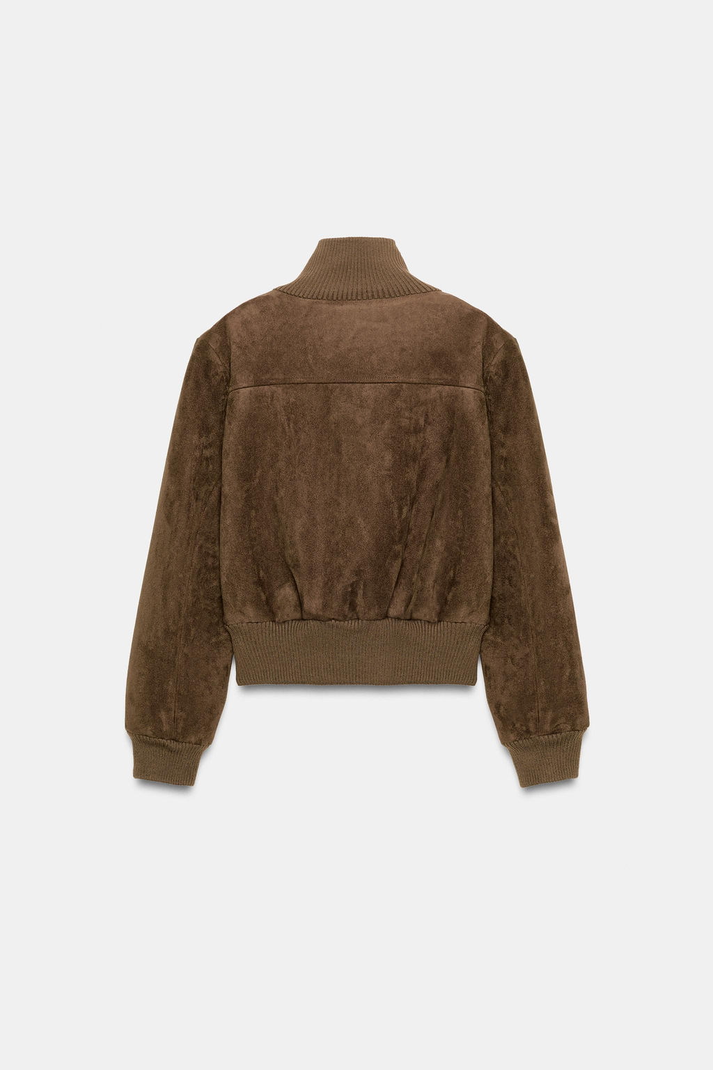 RIB HIGH-NECK BOMBER JACKET - Zara фото 17