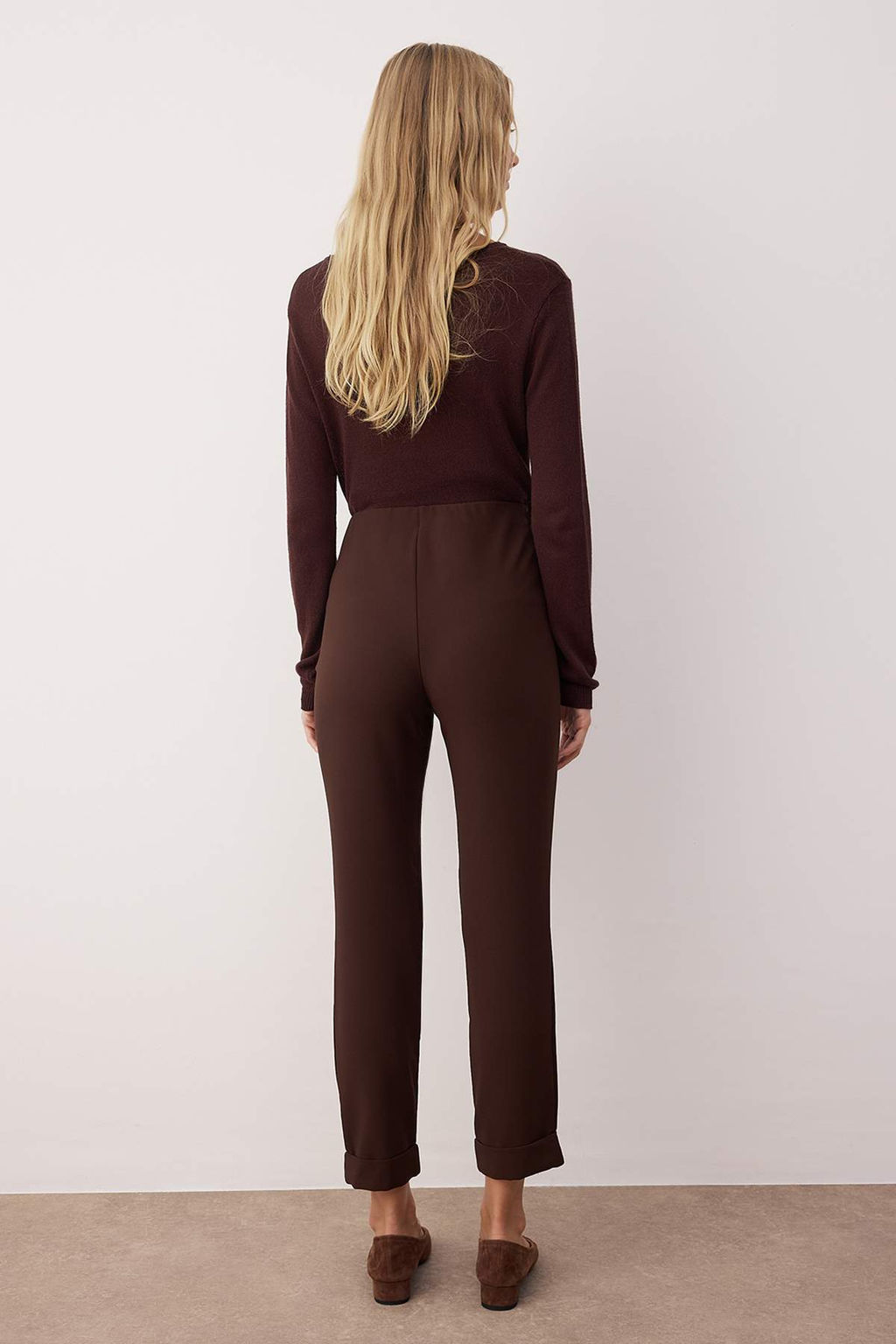 Koyu Kahverengi Havuc Basic Tayt Pantolon TWOAW26PL00046