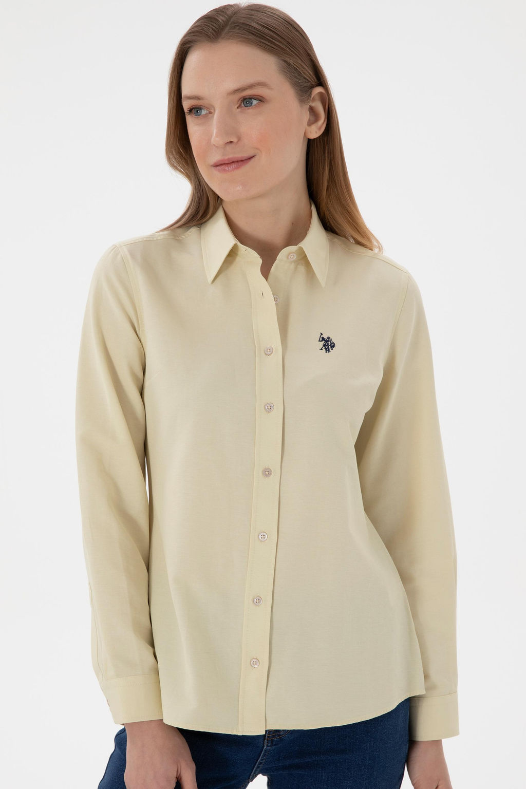 Kad_n A__k Haki Uzun Kollu Basic G_mlek Sepette S_rpriz _ndirim - U.s. polo assn фото 4