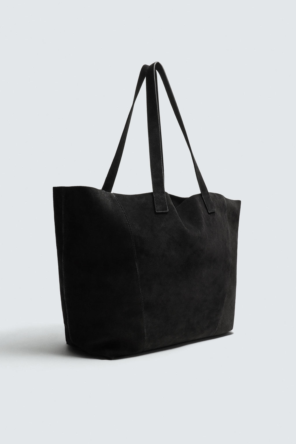 BOLSO SHOPPER PIEL / Negro - Zara фото 5