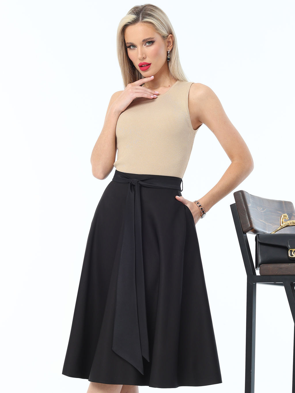 Юбка Прямо модница, блэк - Dstrend фото 3