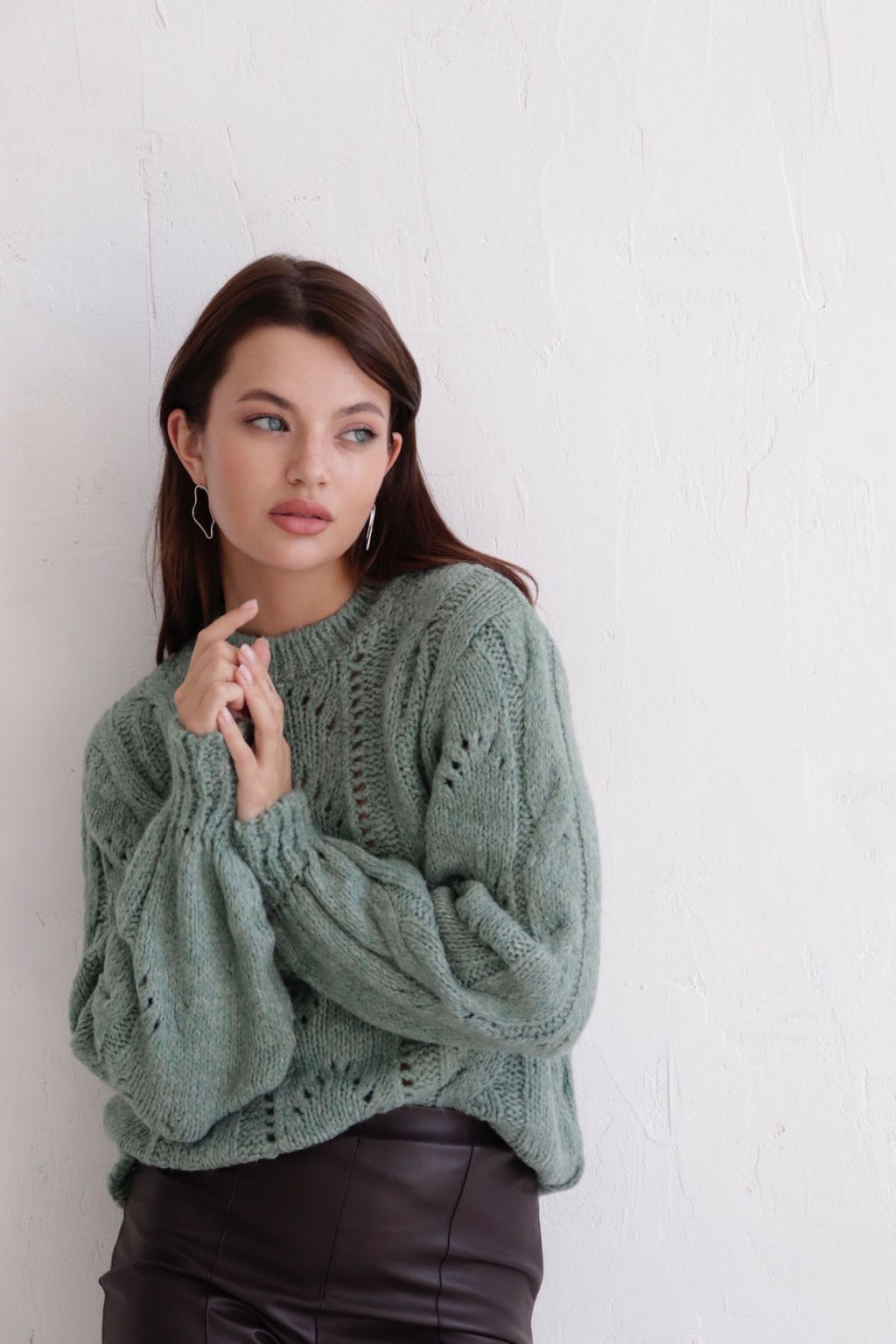 10421 Джемпер из шерсти фисташковый - Martichelli фото 9