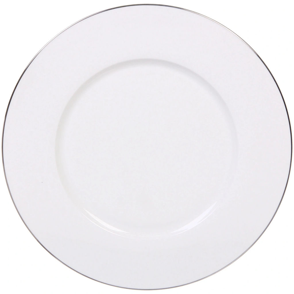 Тарелка фарфоровая "White magic Silver" 31см