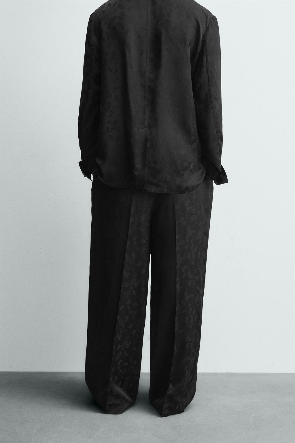 LIMITED EDITION PAISLEY JACQUARD FLOWING SUIT TROUSERS - Zara фото 3