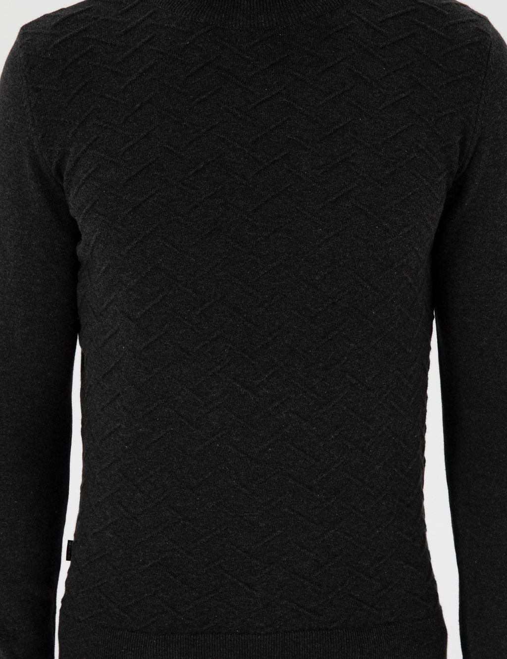 Antrasit Melanj Slim Fit Yar_m Bal_k__ Yaka Triko Kazak - Pierre cardin фото 6
