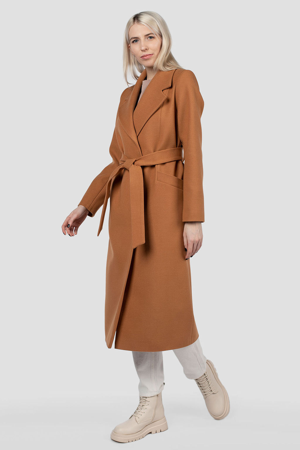 Пальто женское демисезонное (пояс) - El podio фото 2