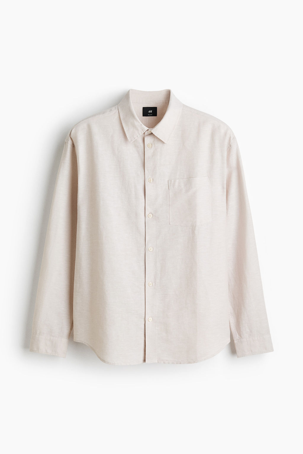 Camisa en mezcla de lino Relaxed Fit - H&m фото 7