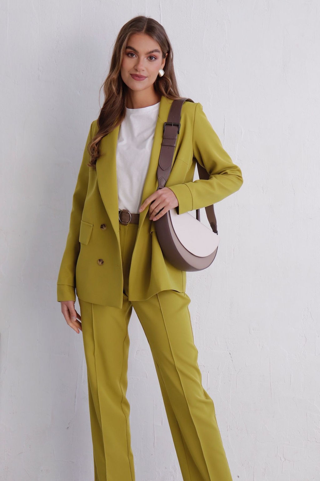 11725 Брюки со стрелками в цвете шартрез - Martichelli фото 8