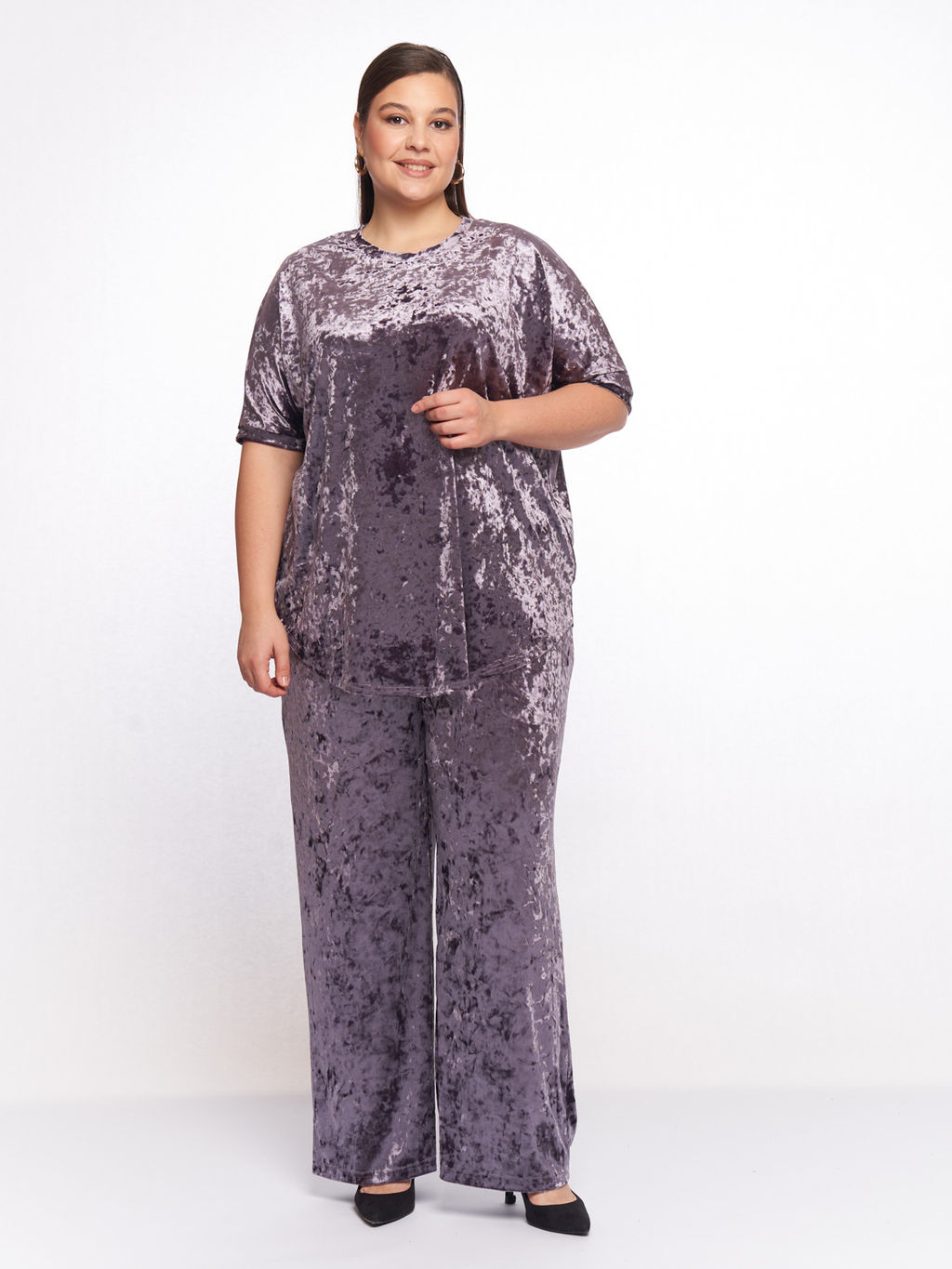 Вечерний бархатный костюм KO42911PUR64 - Артесса фото 9