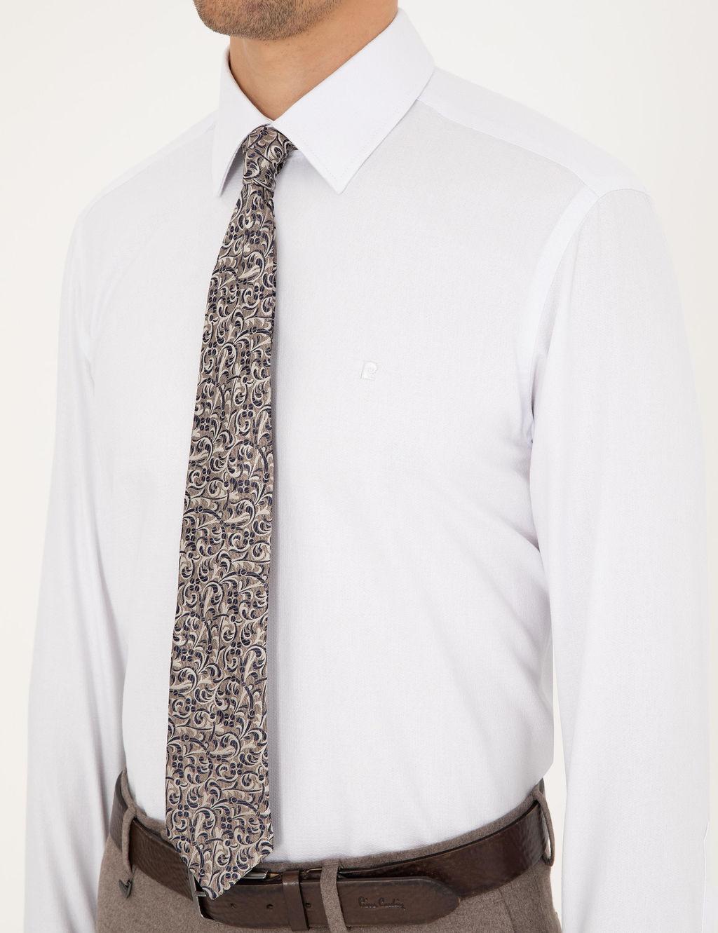 Beyaz Regular Fit Uzun Kollu G_mlek - Pierre cardin фото 7