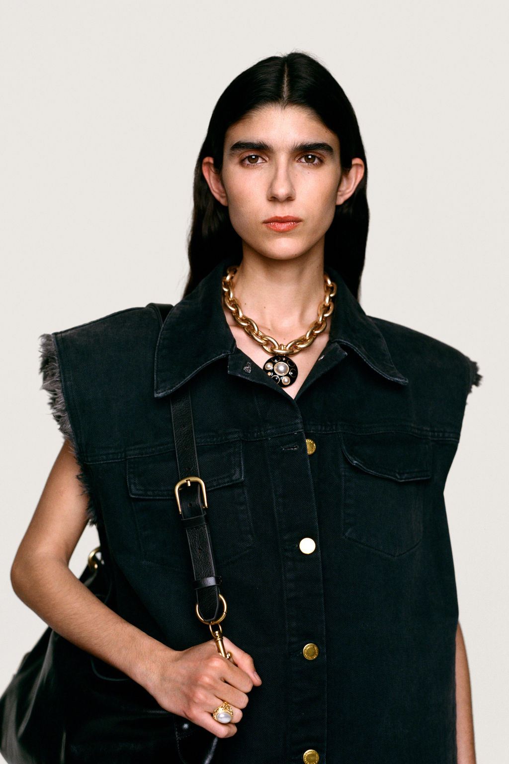 VESTIDO DENIM MANGA SISA WILLY CHAVARRIA X ZARA / Negro