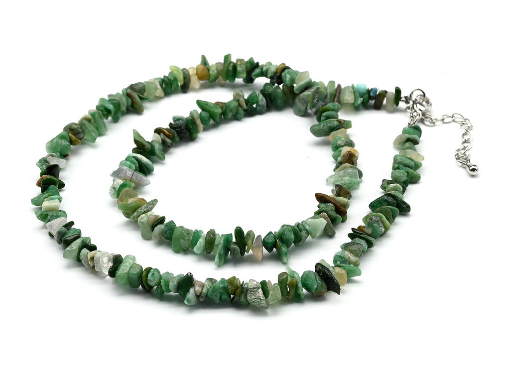 Бусы из жадеита крошка, 46см
