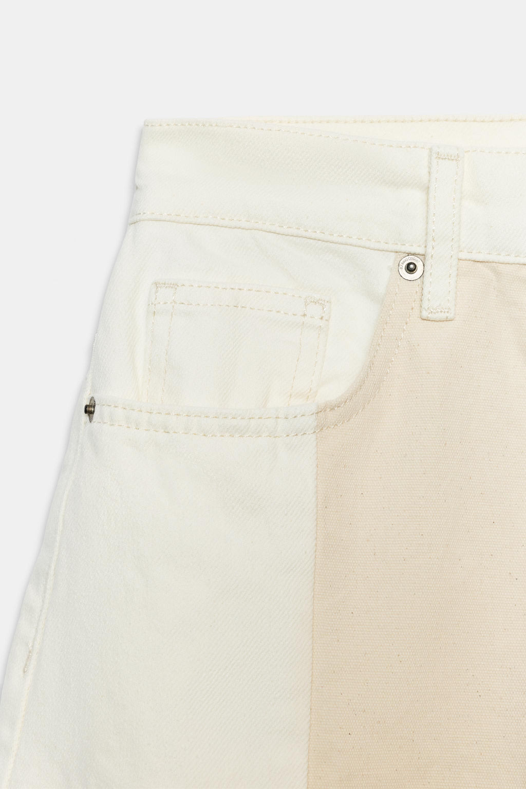 JEANS ZW COLLECTION BARREL PATCHWORK TIRO MEDIO / Crudo - Zara фото 4