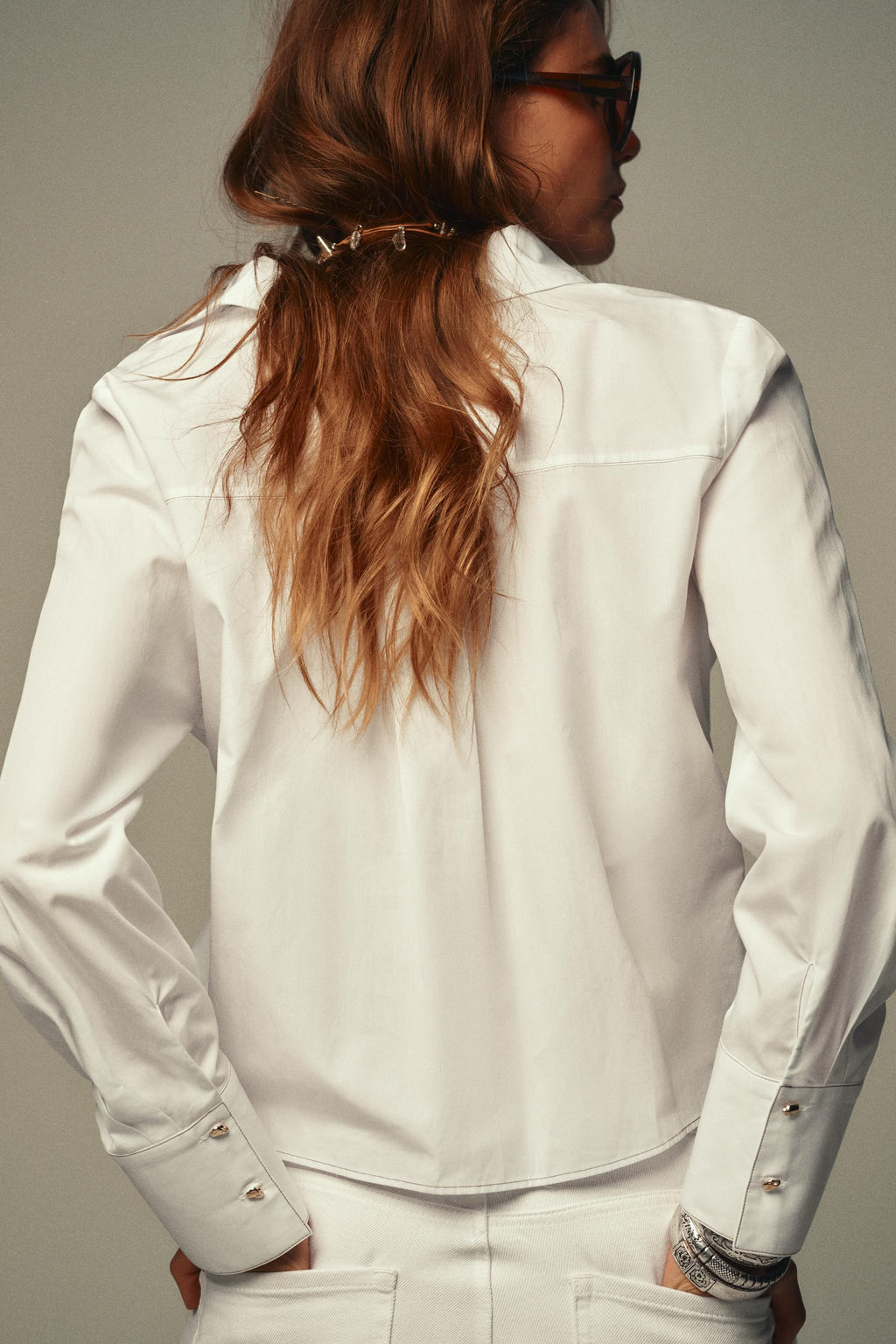 TOPSTITCHED POPLIN SHIRT - Zara фото 5