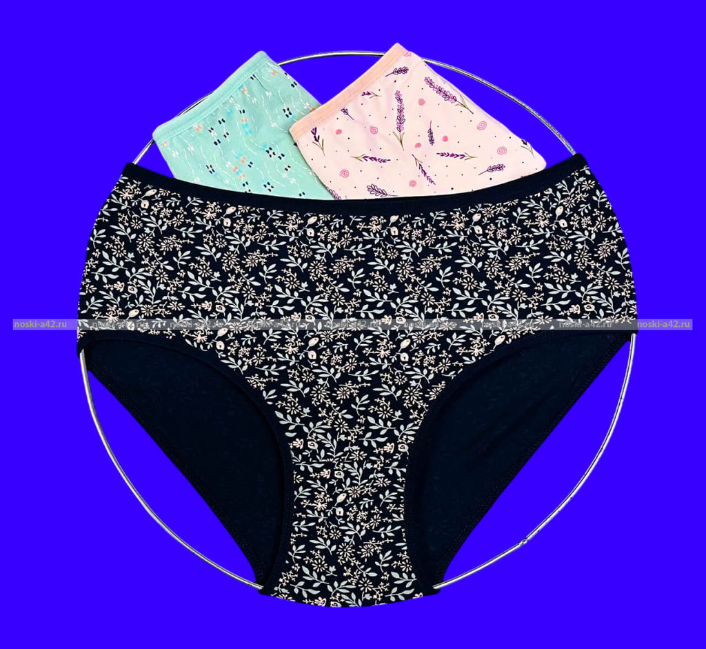Цена за 3 шт. Трусы женские Miss Emma Турция высокая посадка большие размеры № 6