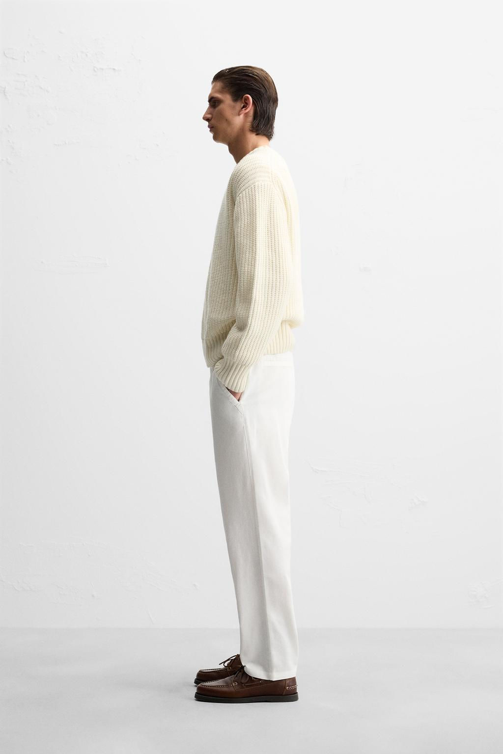 RELAXED FIT JOGGER WAIST TROUSERS - Zara фото 26