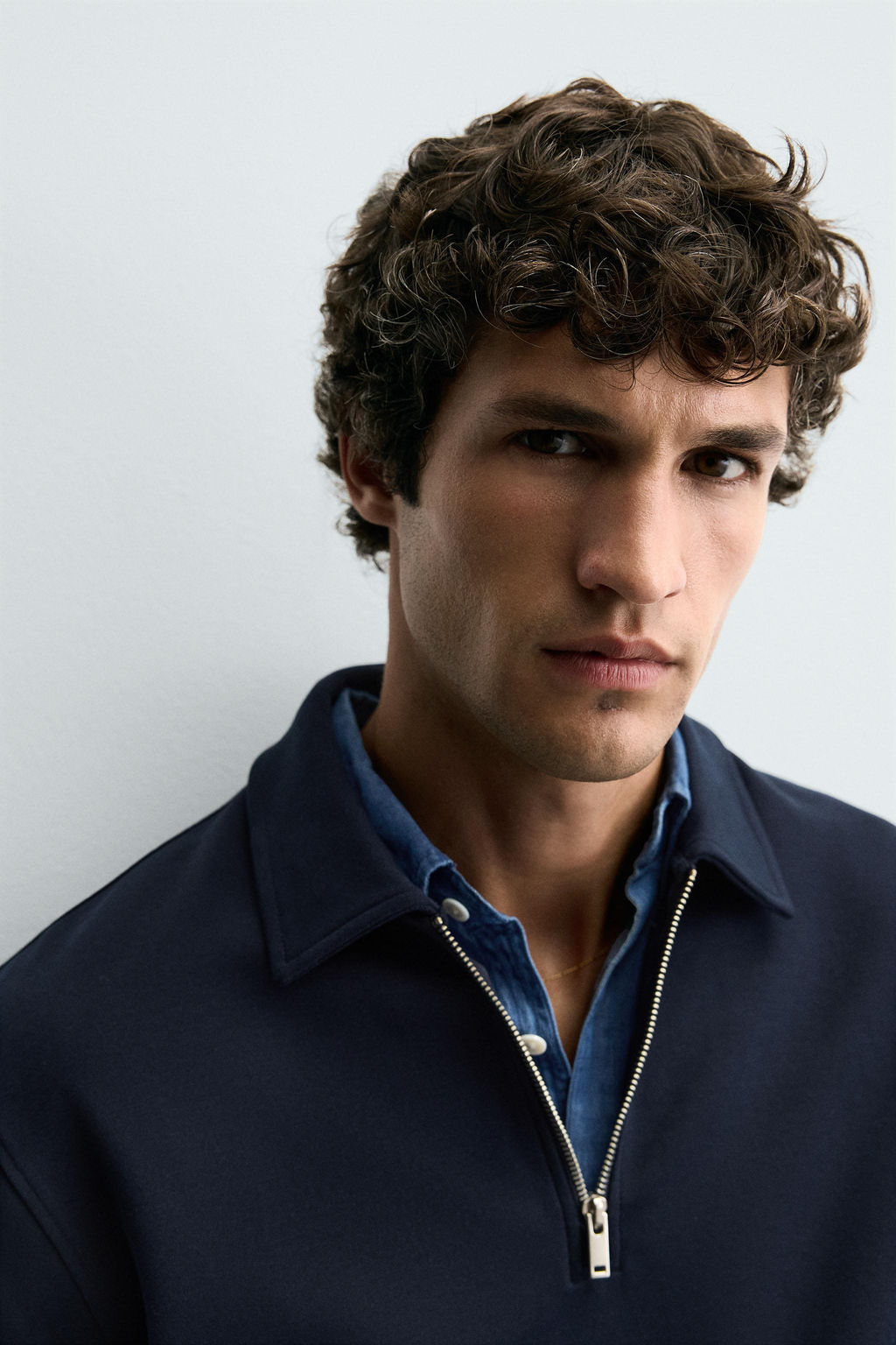 QUARTER ZIP INTERLOCK POLO SHIRT