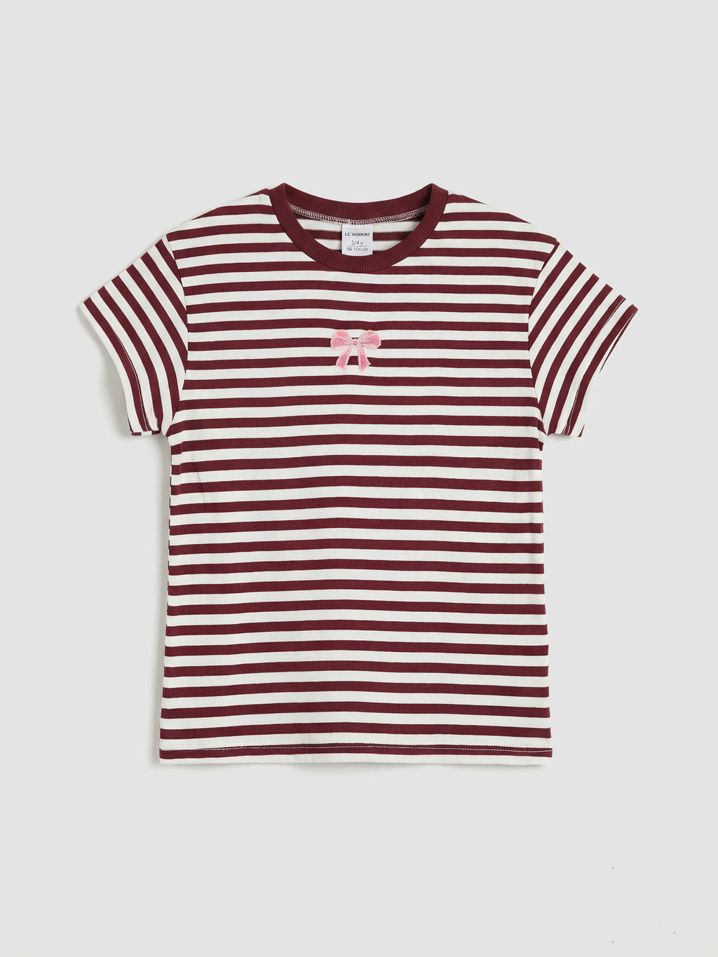 Bisiklet Yaka Nak??l? K?z ?ocuk Ti??rt