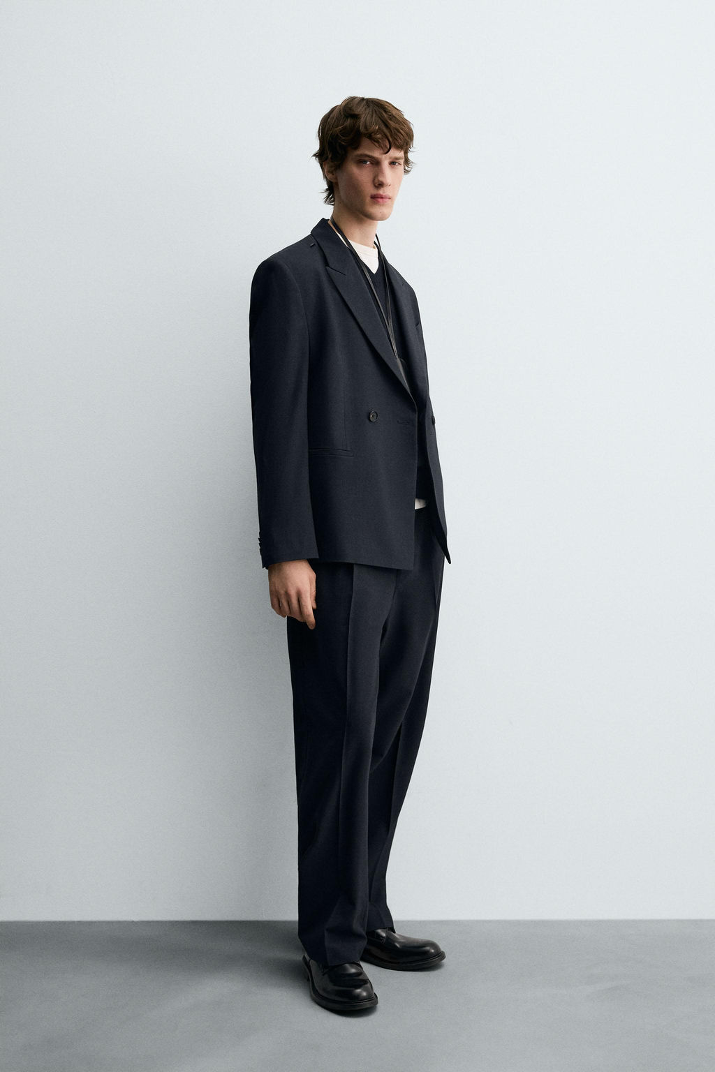 STRIPED SUIT DOUBLE-BREASTED BLAZER - Zara фото 4