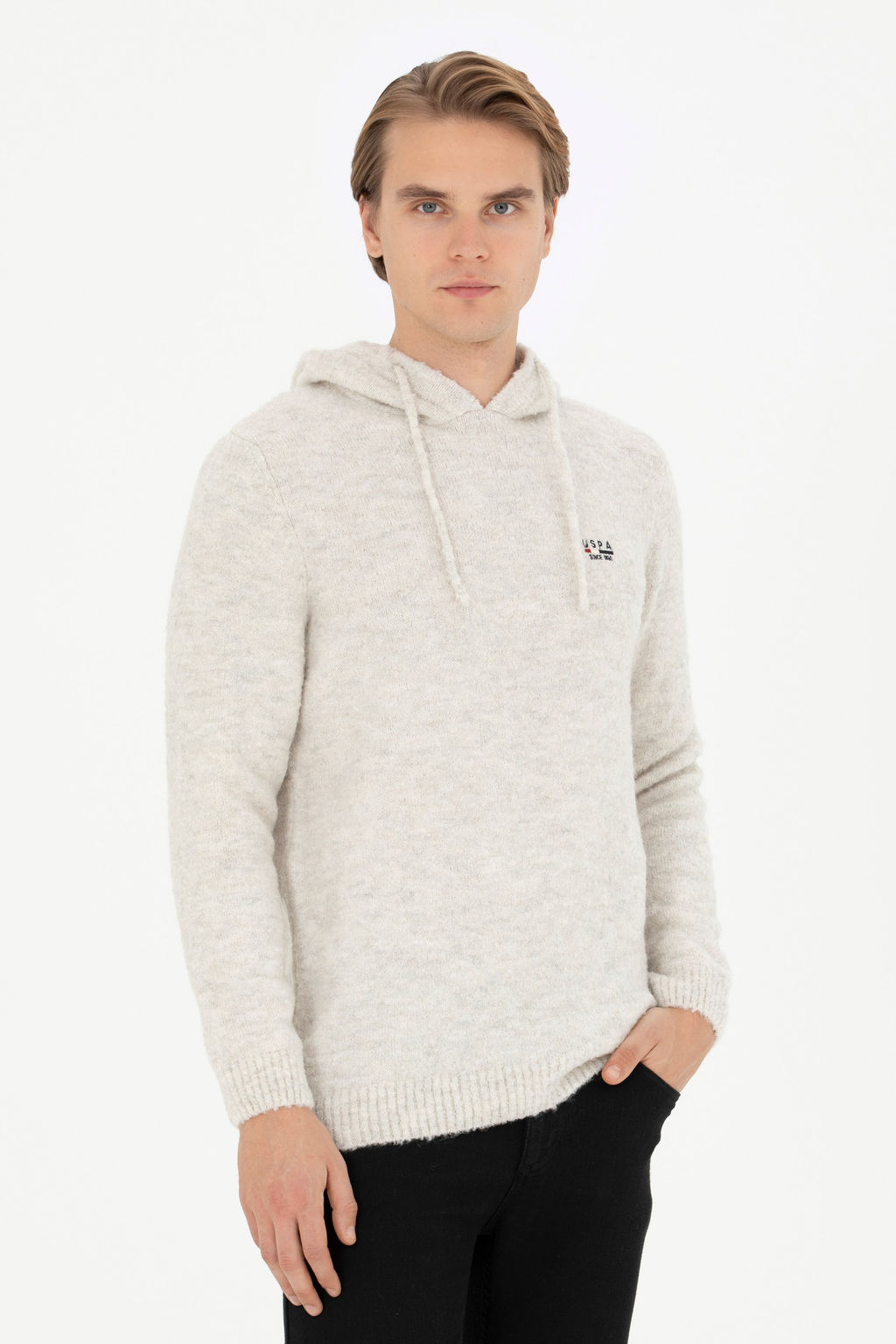Мужской свитер из каменного меланжа - U.s. polo assn фото 8