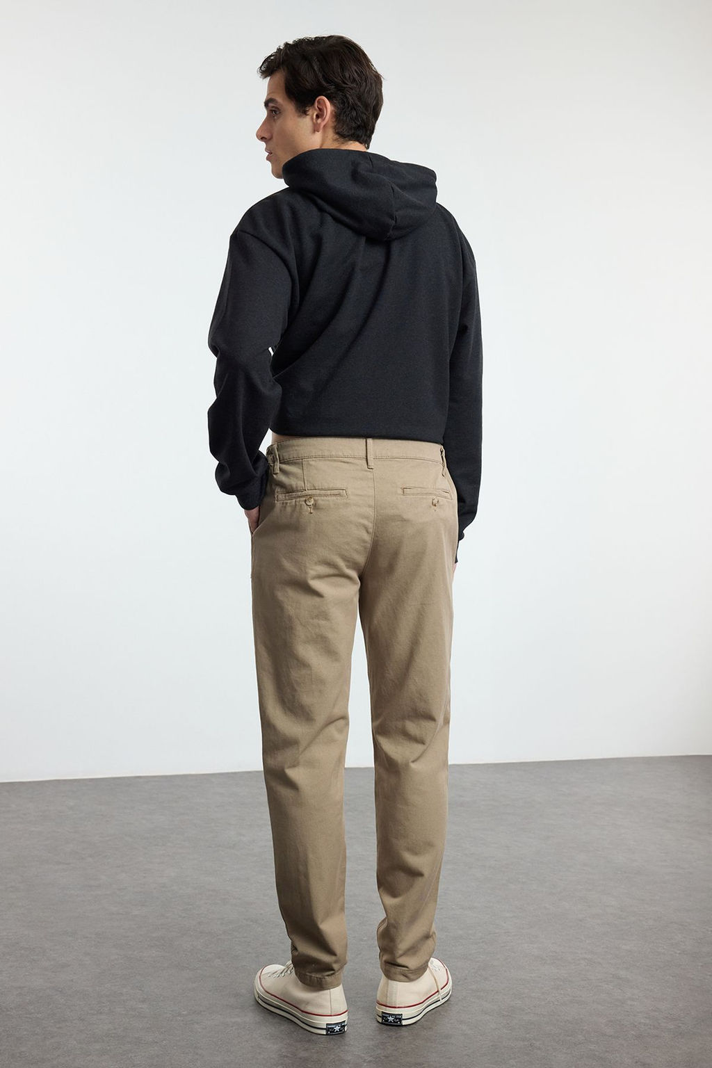 TRENDYOL MAN Vizon %100 Pamuk Pili Detayl? Beli Lastikli Chino Pantolon TMNAW25PL00010 - Trendyolmilla фото 5