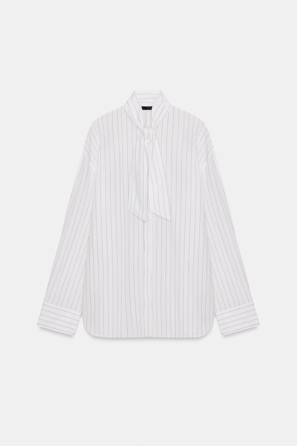 STRIPED POPLIN SHIRT WITH POCKET SQUARE - Zara фото 7