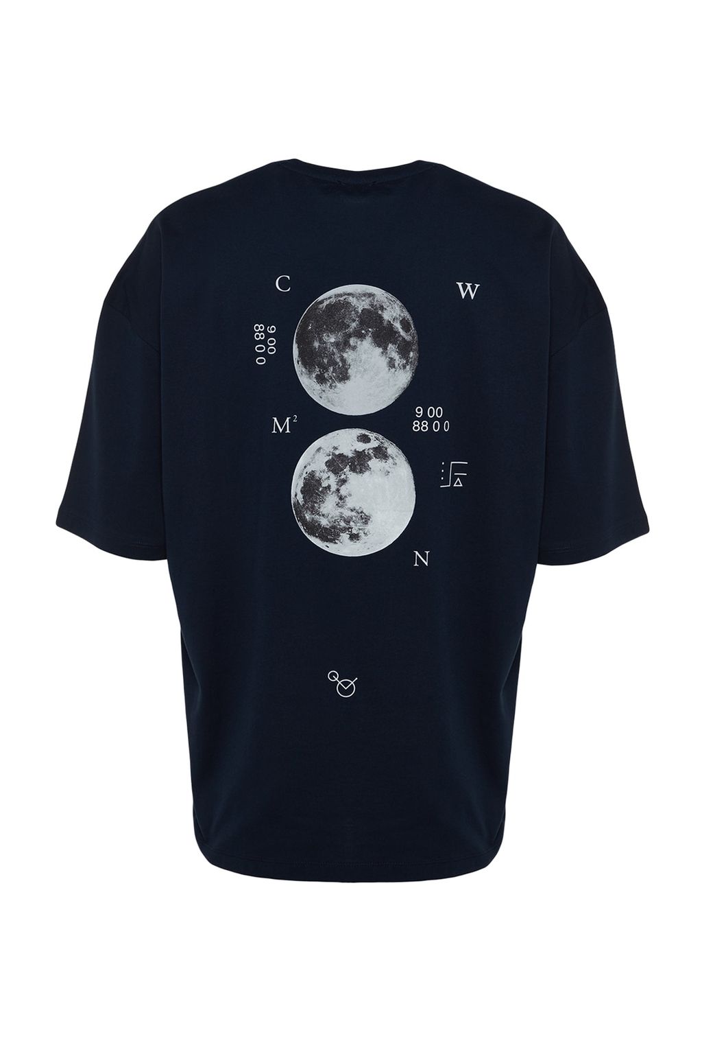 TRENDYOL MAN Lacivert Oversize/Genis Kesim Uzay Bask?l? Etiket Detayl? %100 Pamuklu T-Shirt TMNSS23TS00125 - Trendyolmilla фото 18