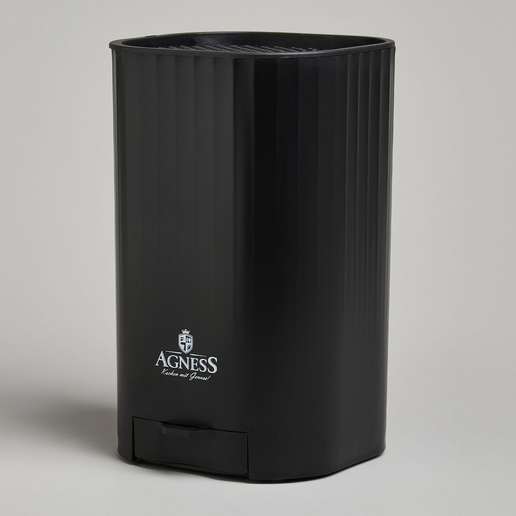 ПОДСТАВКА ДЛЯ НОЖЕЙ AGNESS С ТОЧИЛЬНЫМ КАМНЕМ 13,6*14,6*23 СМ