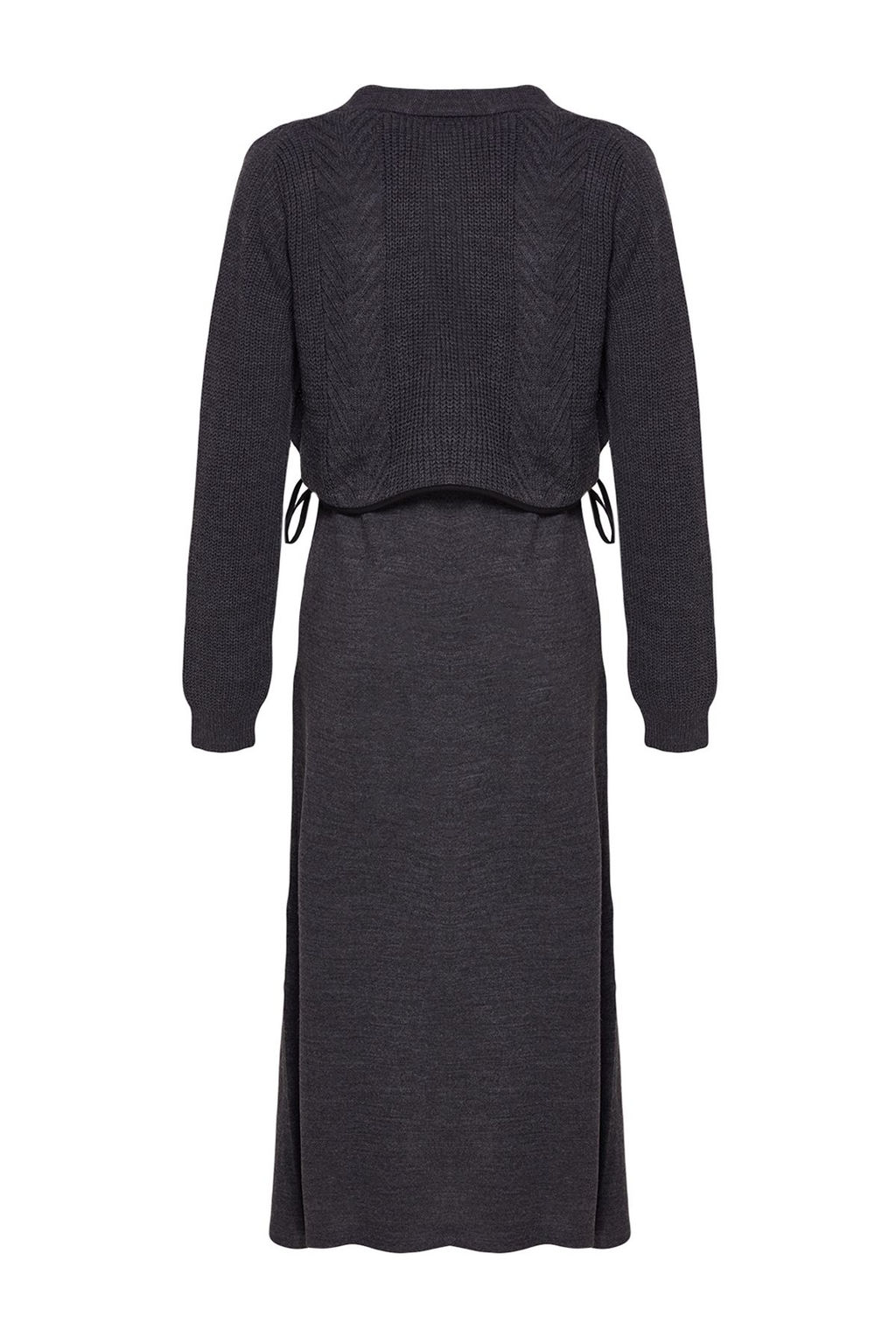 TRENDYOLMILLA Antrasit Maxi Triko Ekstra H?rkal? Elbise TWOAW25EL00014  фото 7