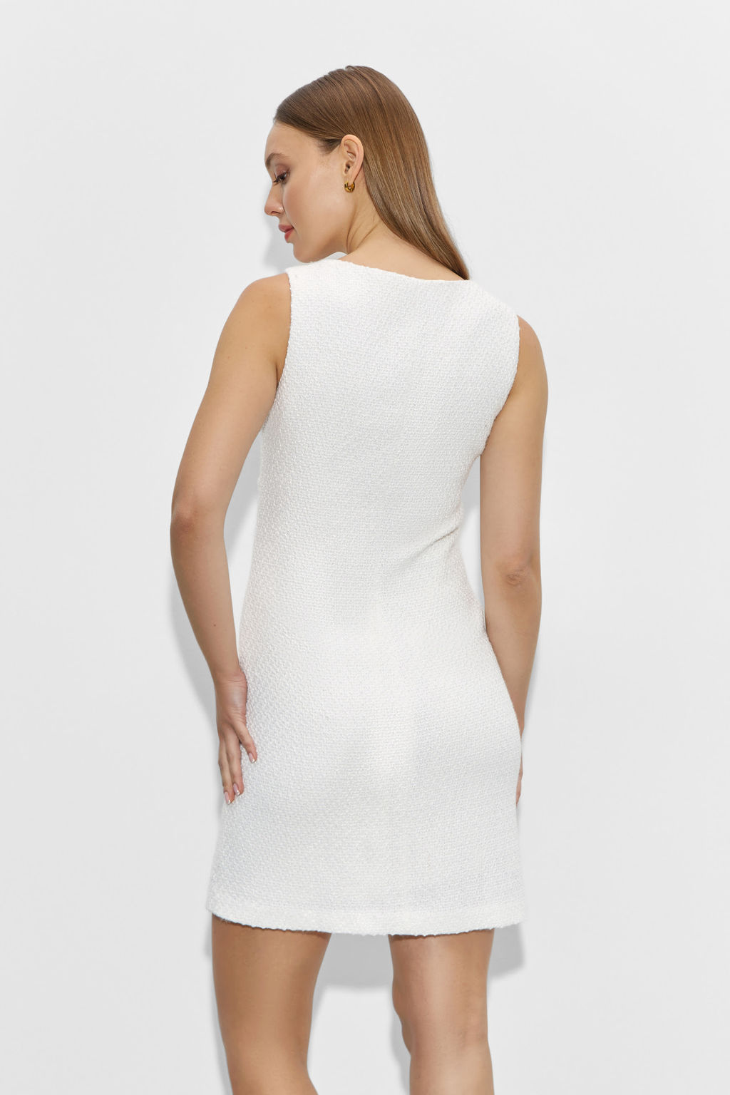 Сарафан прилегающего силуэта из твида - Mollis фото 5