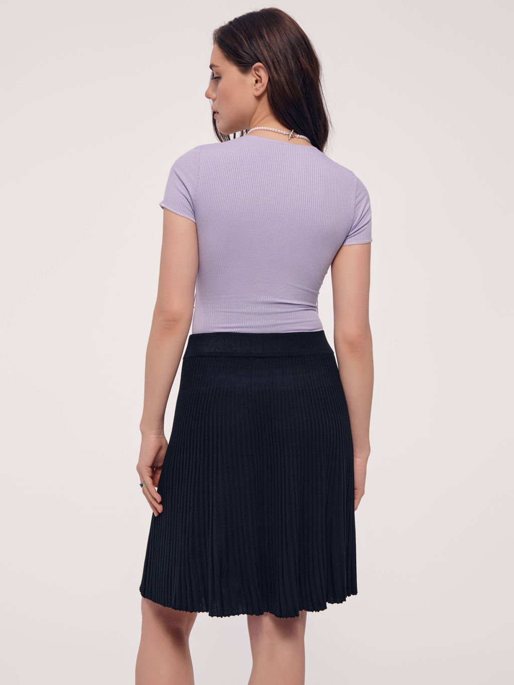 CONTE Боди в рубчик на шнуровке с декоративными швами LBD 2625 pale iris - Conte elegant фото 6