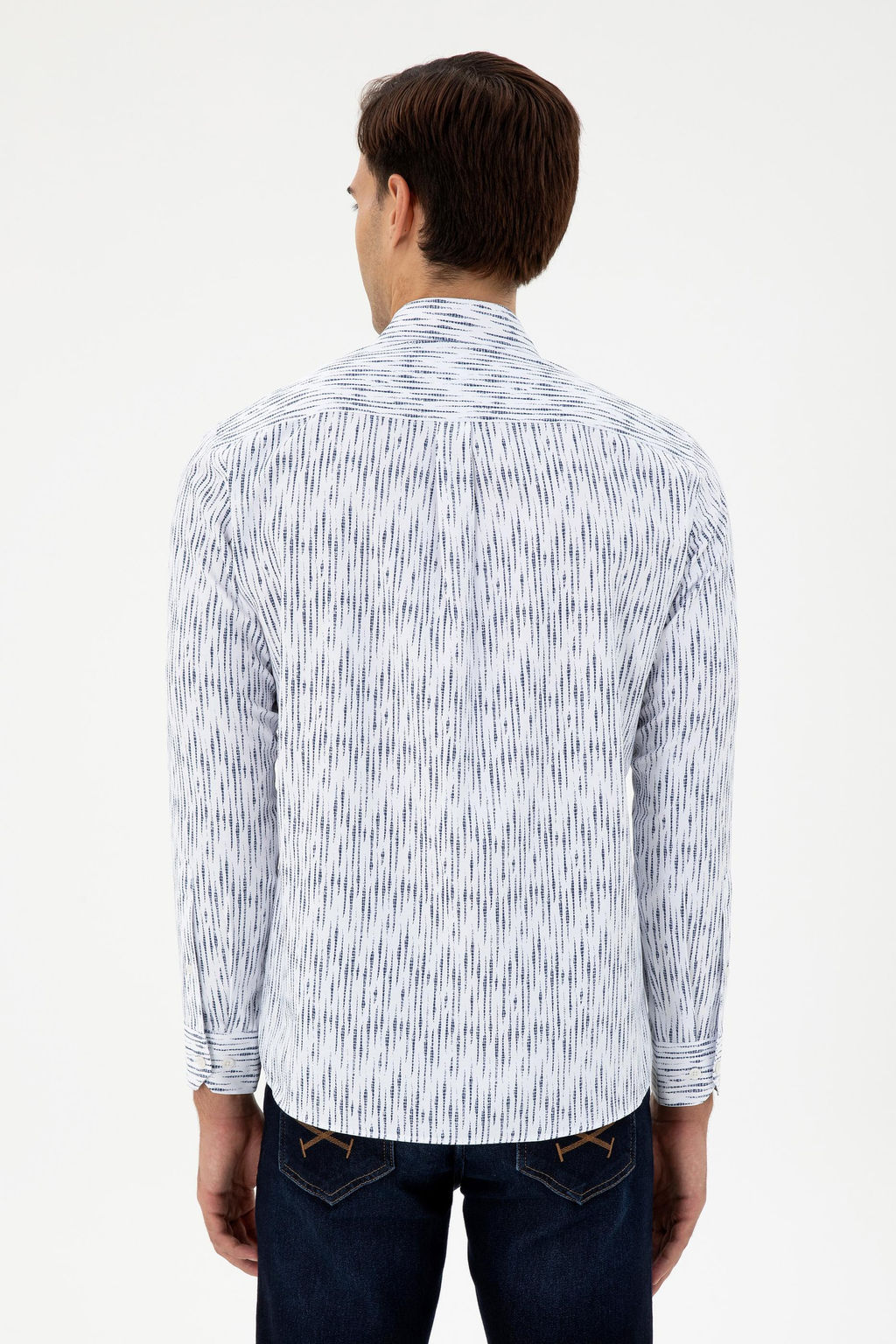 Мужская белая рубашка с длинным рукавом - U.s. polo assn фото 5