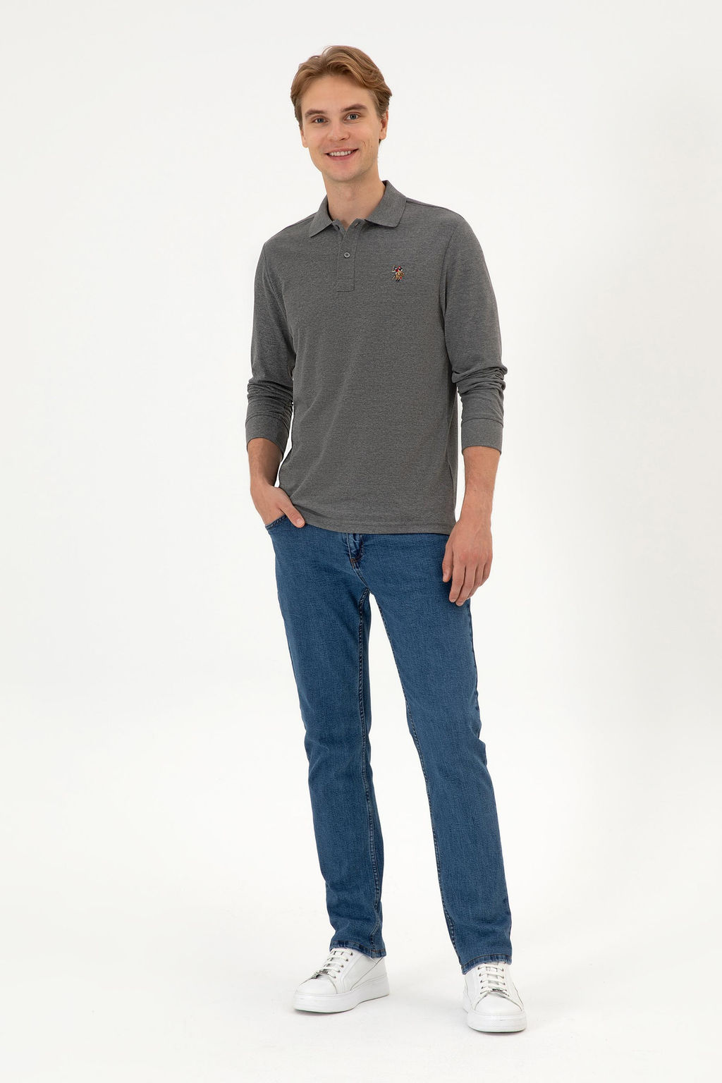 Erkek Antrasit Melanj Basic Sweatshirt Sepette S_rpriz _ndirim - U.s. polo assn фото 4
