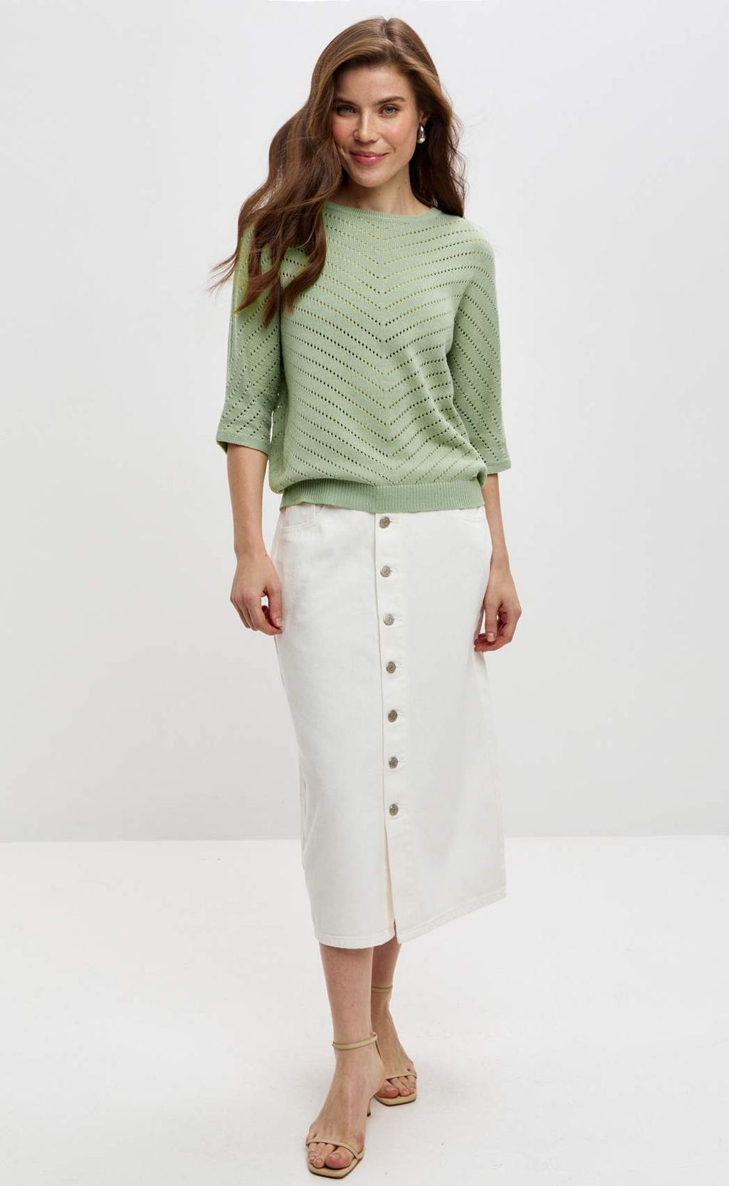 Джемпер F612-1580 olive - Fine joyce фото 4