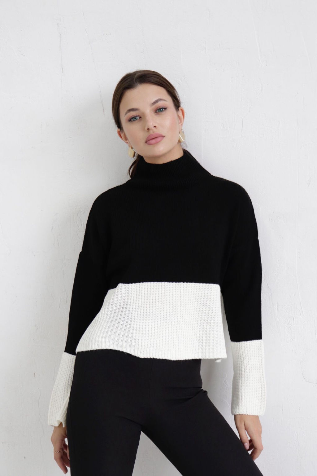 10452 Свитер чёрно-белый - Martichelli фото 8