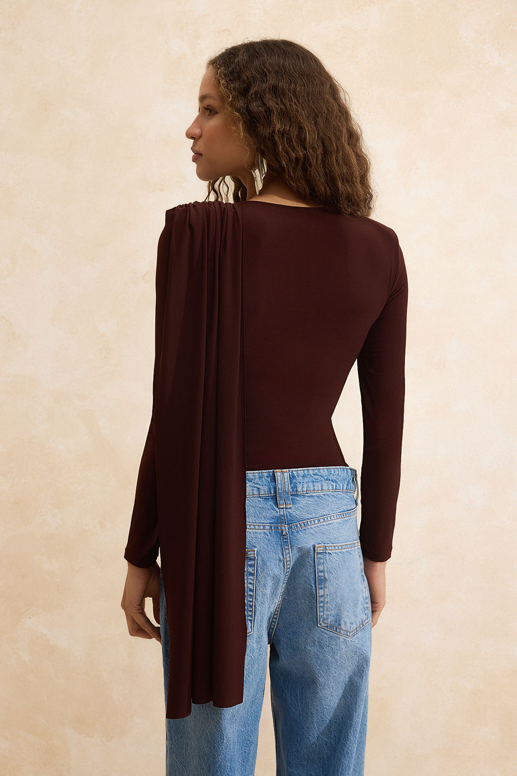 Kahverengi Pelerin Detayl? Buzgulu Orme Party Body TPRSS26BD00012 - Trendyolmilla фото 12