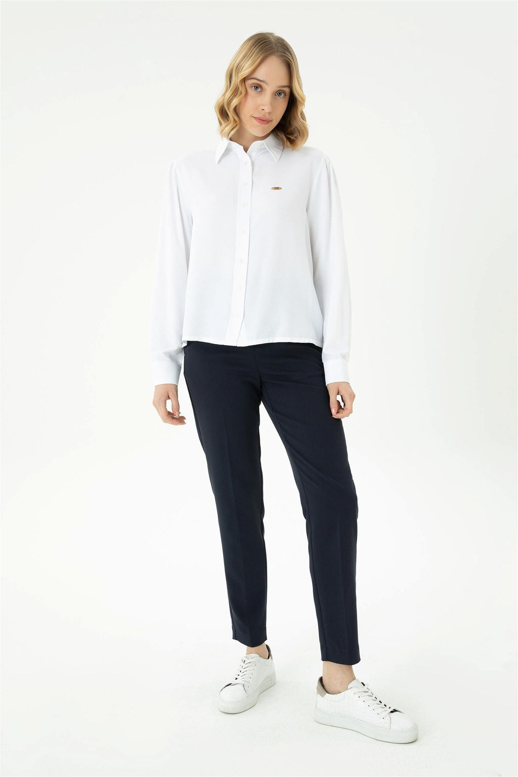 Kad_n Beyaz Uzun Kollu G_mlek - U.s. polo assn фото 4