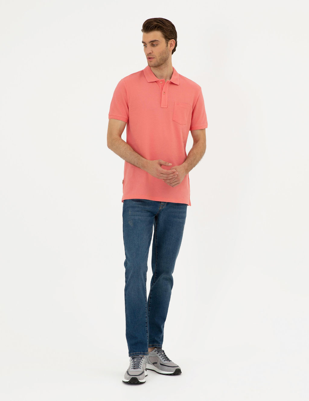 Pembe Regular Fit Basic Ti__rt - Pierre cardin фото 11