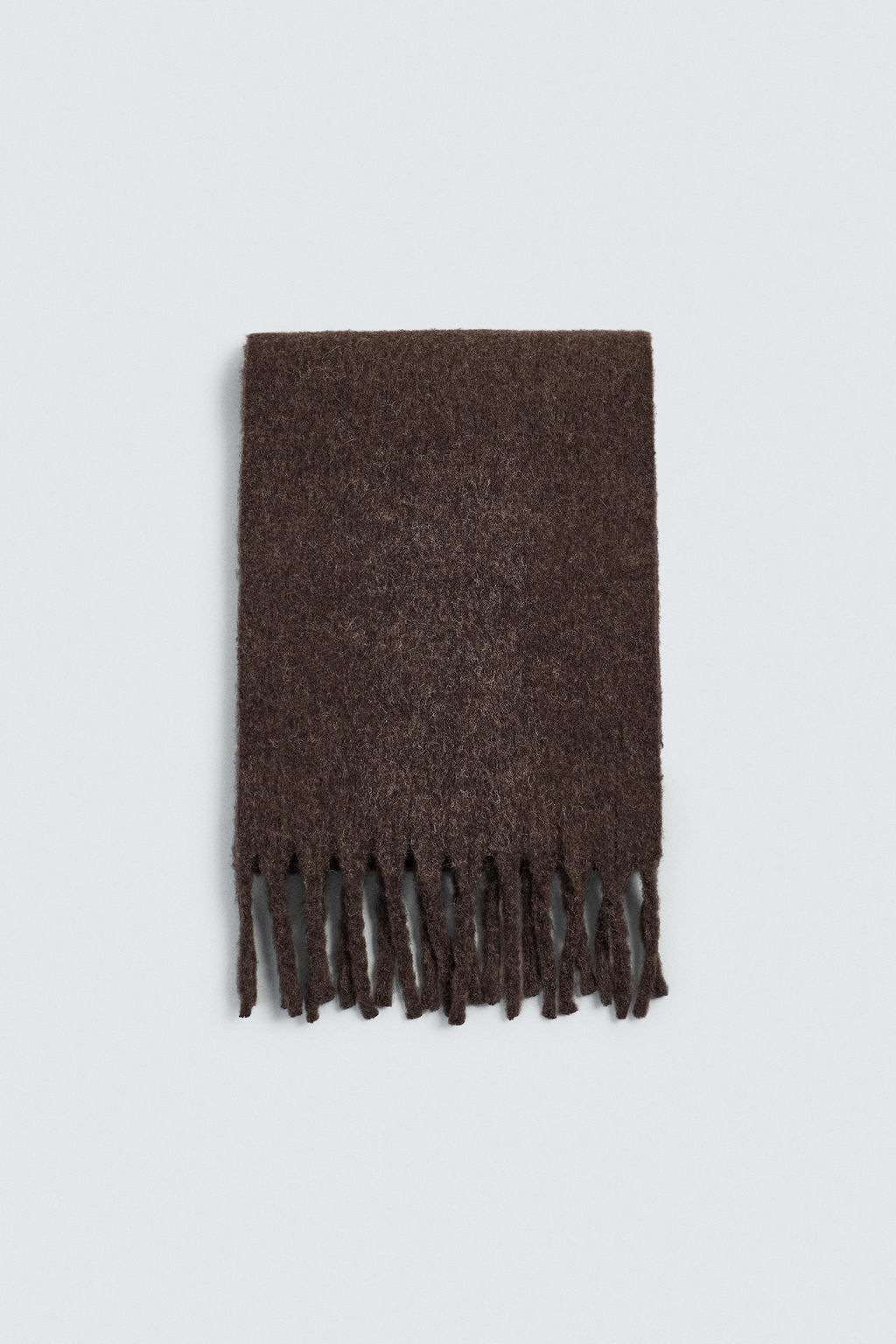 BRUSHED TEXTURED FRINGED SCARF - Zara фото 3