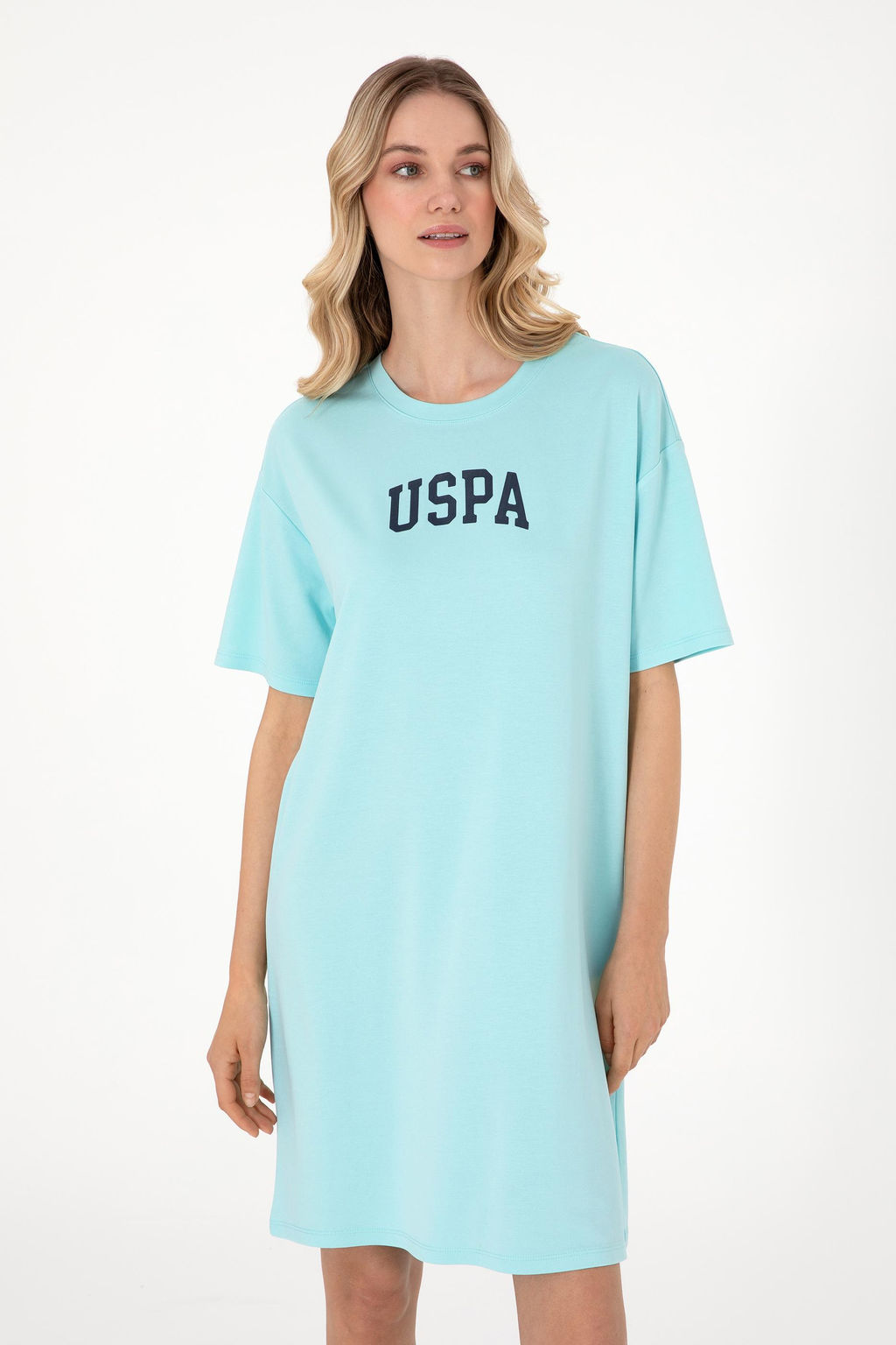 Kad_n Aqua Modal Kar___ml_ Bisiklet Yaka Mini Boy _rme Elbise Sepette S_rpriz _ndirim - U.s. polo assn фото 2