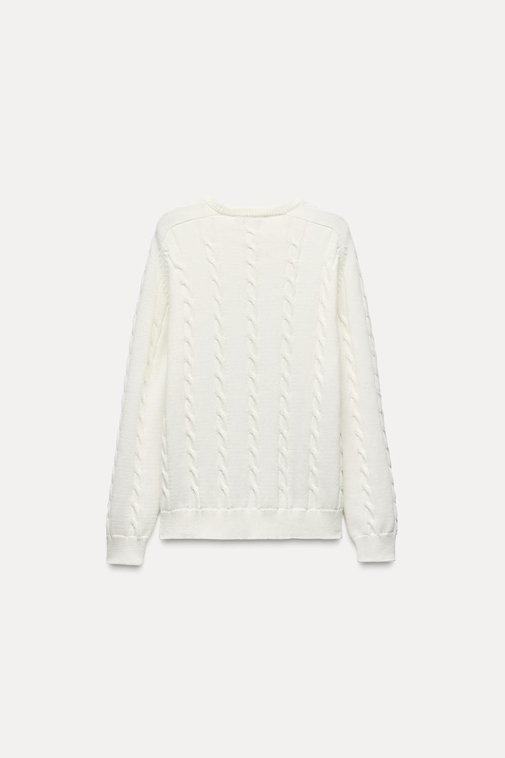 CABLE-KNIT SWEATER - Zara фото 5