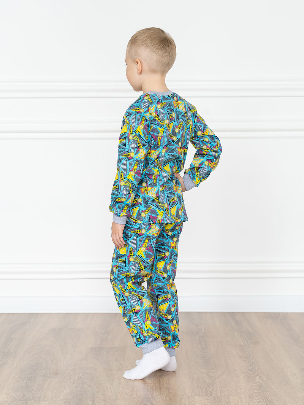 Пижама детская меланж принт баскетбол