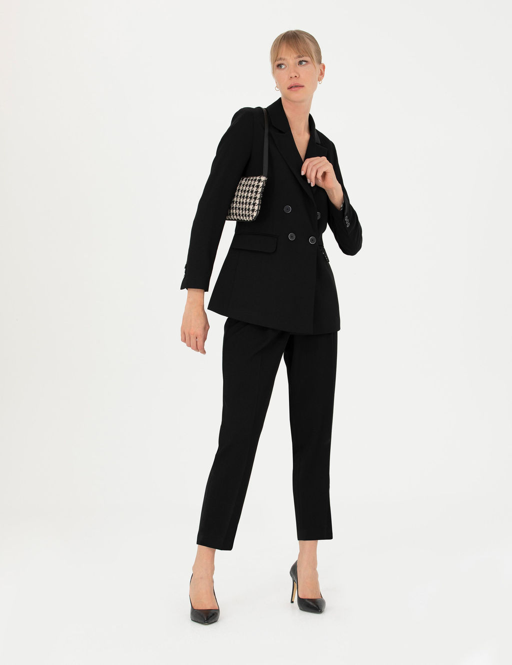 Siyah Kruvaze Slim Fit Ceket - Pierre cardin фото 4