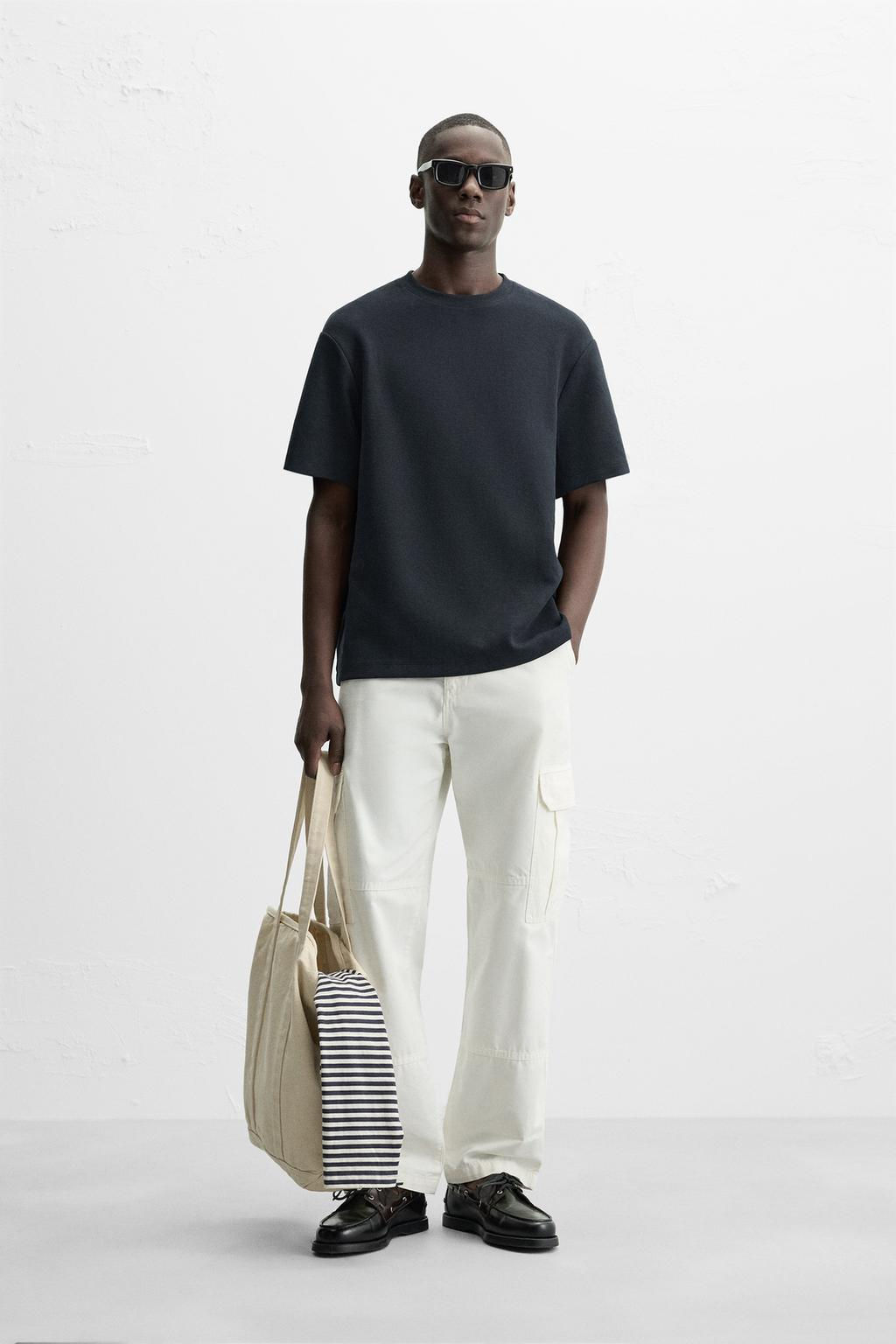COMPACT PIQUE T-SHIRT - Zara фото 9